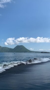 Calm waves crashing on the beach, located on Bita beach, East Nusa Tenggara. Suitable for healing and holiday