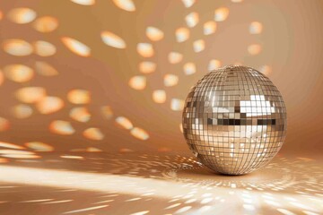 close-up of a disco ball on a white background. Beautiful simple AI generated image in 4K, unique.