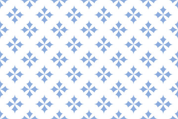 Abstract Seamless Geometric Light Blue and White Pattern. 