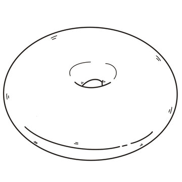 recommend clip art: Bagel Black and White Hand Drawn 