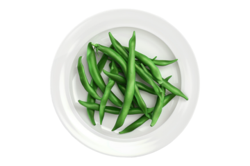 White plate fresh bush on plate isolated on transparent background