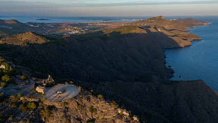 Aerial view of Portman, Region of Murcia, Spain