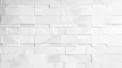 Fototapeta premium White warble stone blocks wall, white clean smooth white stone wall with soft light. White abstract background wall surface geometrical forms