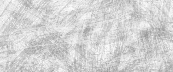 Grey vector art background with brushstrokes on white. Monochrome grunge texture.