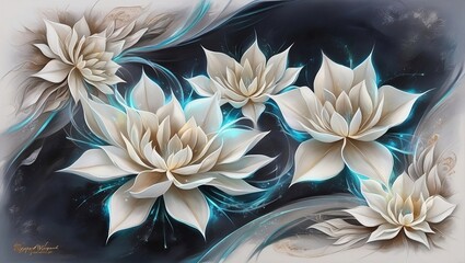 Beautiful White flowers background