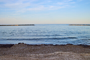 Obraz premium Reise nach Mallorca. Strand von Cala Bona am Abend.