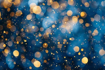 Blue and gold Abstract background and bokeh on New Year's Eve.