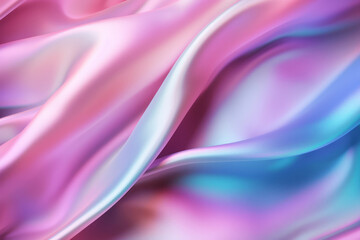 Obraz premium Processed collage of Iridescent fabric trendy cloth holographic texture. Background for banner