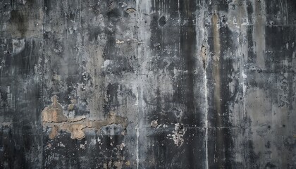 Obraz premium Rough background in the form of a dark gray cement wall