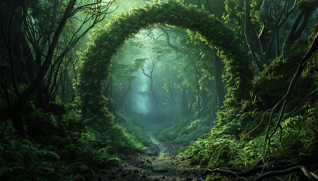 Mystical forest portal