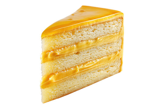 recommend clip art: Yellow cake of slice isolated on transparent background
