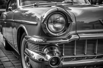 vintage car headlight