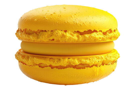 recommend clip art: Yellow macaroons isolated on transparent background