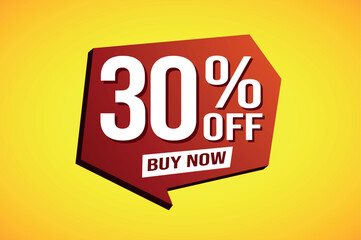 30% thirty percent off buy now poster banner graphic design icon logo sign symbol social media website coupon

