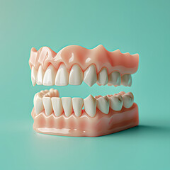 Obraz premium A model of a mouth with a fake tooth in it