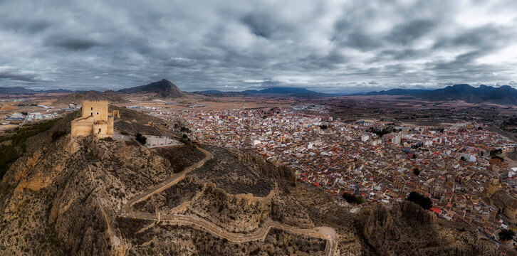 Aerial view of Jumilla, Region of Murcia, Spain