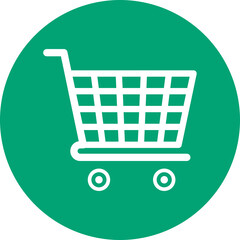 Trolley glyph circle icon
