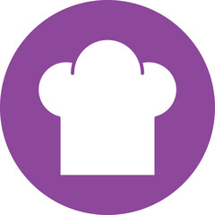 Chef glyph circle icon