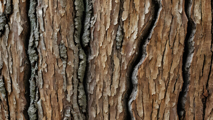 Obraz premium Textured Tree Bark with Visible Grooves, Patterns, and Natural Details