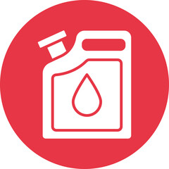 Engine Oil glyph circle icon