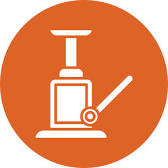 Hydraulic glyph circle icon