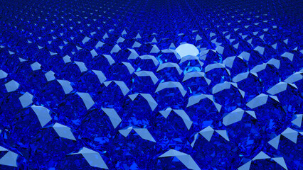 Fototapeta premium Abstract Wallpaper ( 8k - Blue Spheres ) Realistic