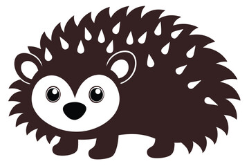 A cute 3d hedgehog cartoon illustration with spiky spines