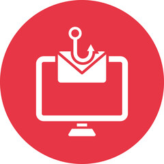 Phishing glyph circle icon