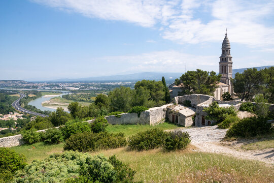 Vue sur la Durance depuis la chapelle Notre-Dame de Beauregard, Orgon