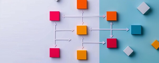 Flowchart showing streamlined procurement processes, process mapping, effective integration strategies