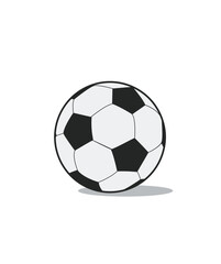 Soccer ball in cartoon style isolated on a white background. Football ball. Sport and games icon. Vector illustration stock illustration