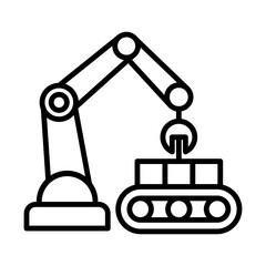 Assembly Robot line icon