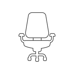 Office chair vector icon on white