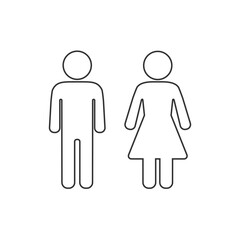Man and girl icon. Vector illustration