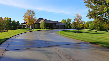 Fototapeta premium Rustic Charm for Driveways concrete smooth durability