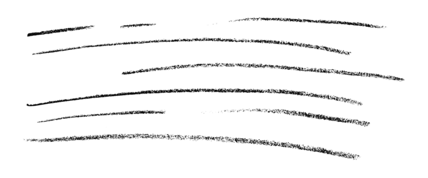 Black pencil strokes in simple style, isolated on transparent background.