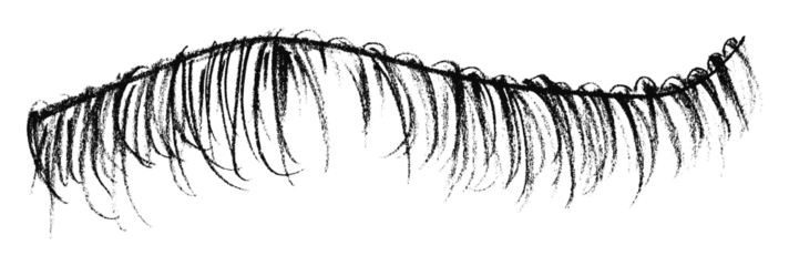 Black pencil strokes in simple style, isolated on transparent background.