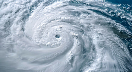 A photo of Typhoon from space to the ground.