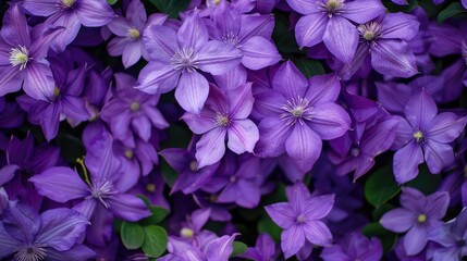 Abstract background of purple flowers in a park