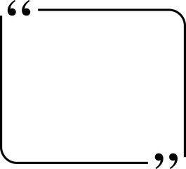 Quotes black frame vector template