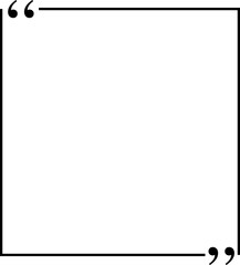 Quotes black frame vector template