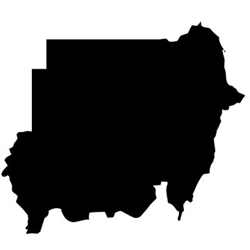 recommend clip art: sudan map silhouette on transparent background