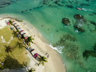 Aerial Serenity: Isla Mamey Beach, Panama