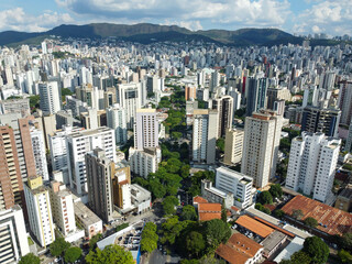 Fototapeta premium Aerial Grandeur of Praça da Liberdade, Belo Horizonte, Brazil