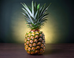  Ripe Pineapple- A ripe pineapple with its leaves, emphasizing its tropical appeal and nutri_1(242)