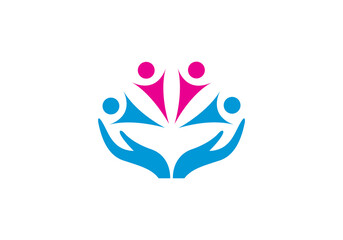 charity icon donation aid logo template icon vector illustration