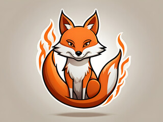 Obraz premium red fox cartoon,red fox isolated on white,red fox illustration,fox cartoon isolated on white,red fox vulpes