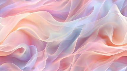 Obraz premium Flowing pastel colored waves creating abstract shapes on background