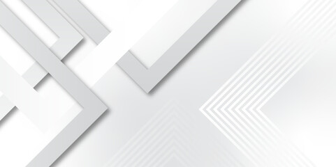 Abstract minimal geometric white and grey triangle background design. Abstract gradient color background poster with dynamic shape technology ,business, brochure ,website flyer, vector illustration.	