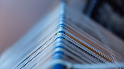cocoons of white silkworms bred to produce silk. raw silk,Traditional textile manufacture Weaving...